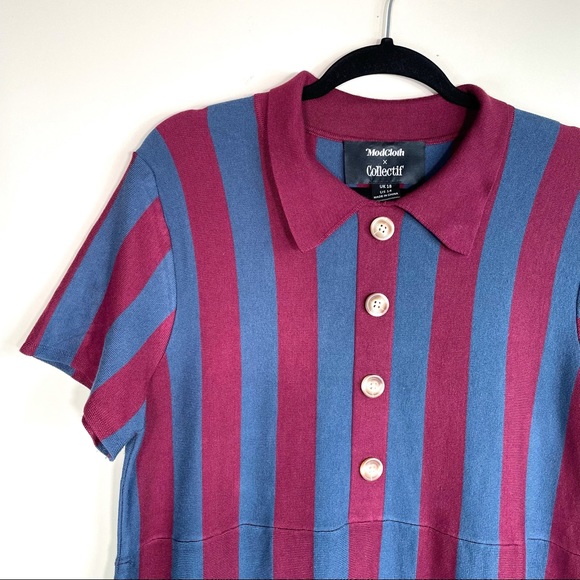 Modcloth x Collectif Berry Bonanza Knit Dress - Picture 7 of 8